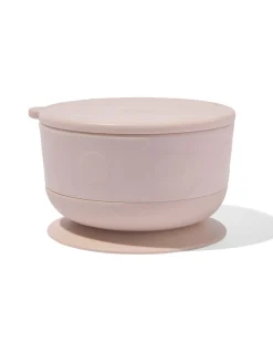 schaaltje met afneembare zuignap en deksel beige