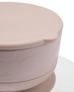 schaaltje met afneembare zuignap en deksel beige