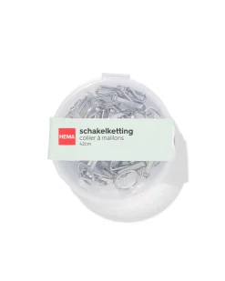 schakelketting 42cm rvs met ringetjes