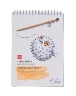 schetsboek met spiraal A4 120gr