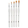 schilderpenselen met platte punt - 5 stuks