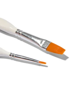 schilderpenselen met platte punt - 5 stuks