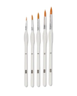schilderpenselen met ronde punt - 5 stuks