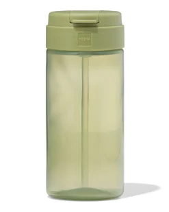 schoolbeker met rietje 300ml groen