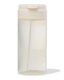 schoolbeker met rietje 300ml beige