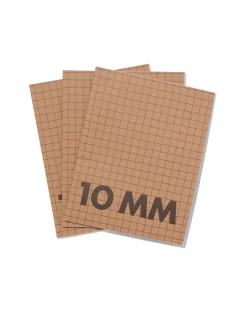 schriften A5 geruit 10 mm - 3 stuks