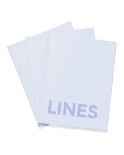 schriften blauw A5 gelinieerd - 3 stuks
