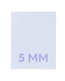 schriften blauw A5 geruit 5mm - 3 stuks