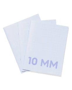 schriften blauw A5 geruit 10mm - 3 stuks
