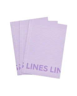 schriften lila A4 gelinieerd - 3 stuks