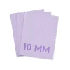 schriften lila A5 geruit 10mm - 3 stuks