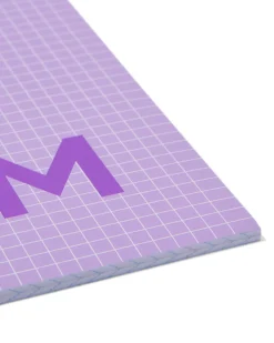 schriften lila A4 geruit 5mm - 3 stuks