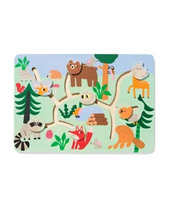 schuifpuzzel 30x21cm bosdieren hout