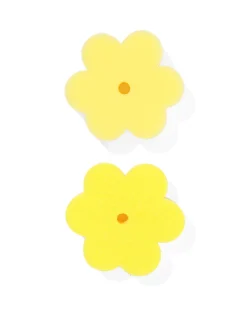 schuursponsjes gele bloem - 2 stuks