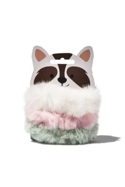 scrunchies fluffy wasbeer - 3 stuks