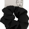 scrunchies stof zwart - 2 stuks