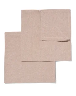 servetten beige met glitters chambray katoen 47x47 - 2 stuks
