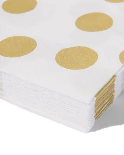 Servetten gouden stip 20 stuks