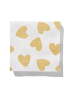 servetten hart goud 24x24 cm 20 stuks