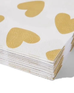 servetten hart goud 24x24 cm 20 stuks