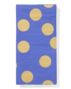 servetten stippen blauw 40x40 -12 stuks