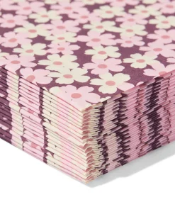 servetten 24x24cm papier floraal - 20 stuks