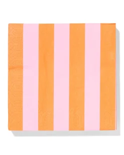 servetten 33x33cm papier strepen - 20 stuks