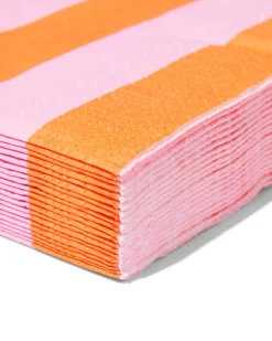 servetten 33x33cm papier strepen - 20 stuks