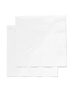 servetten 33x33cm papier wit - 20 stuks