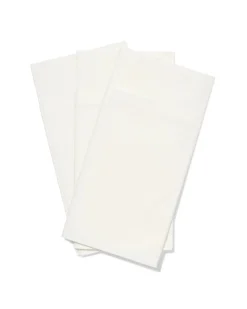 servetten 10x20cm papier wit - 10 stuks