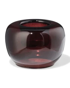 sfeerlichthouder glas retro bruin