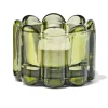 sfeerlichthouder glas ribbel groen