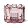sfeerlichthouder glas ribbel roze