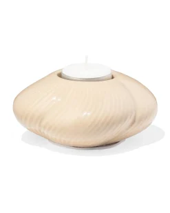 sfeerlichthouder keramiek twist crème