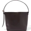 shopper leerlook bruin