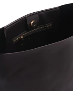 shopper leerlook bruin