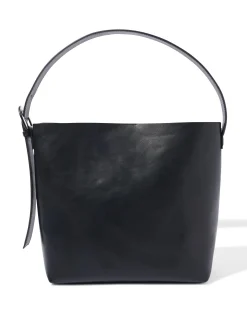 shopper leerlook zwart