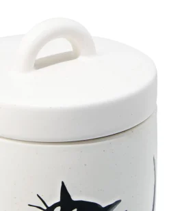 Siepie snoepjespot 17x11.5x11.5cm wit