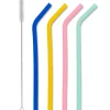 siliconen rietjes - 4 stuks