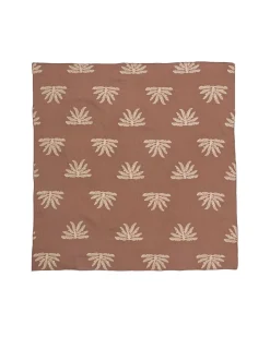 sjaal 60x60cm viscose geborduurd bladeren