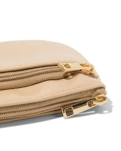 sleutel etui 12x8cm kunstleer beige