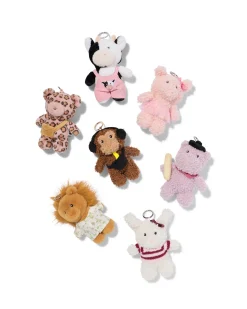 sleutelhanger knuffeldier 10x6x13cm assorti