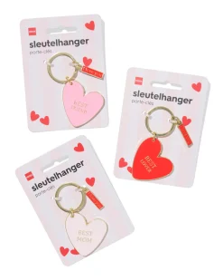 sleutelhanger 5x4.5cm hart liefde