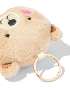 sleutelhanger 7x5.5cm teddybeer beige