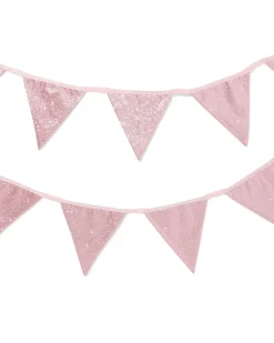 slinger 3m stof glitter roze