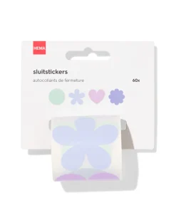 sluitstickers bloemen - 60 stuks