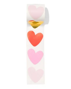sluitstickers hartjes - 100 stuks