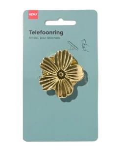 smartphone ring ⌀5cm bloem goud