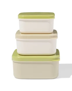 snackboxen groen - 3 stuks