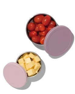 snackboxen rvs roze - 2 stuks